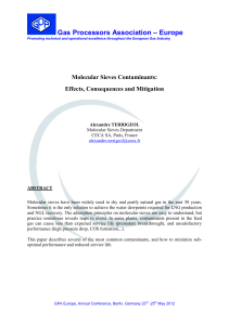 Molecular Sieves Contaminants: Effects, Mitigation in Gas Processing