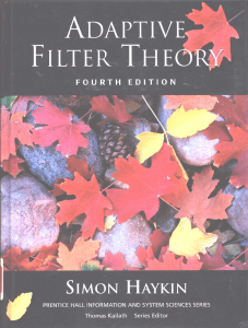 Adaptive Filter Theory Fourth Edition - Simon Haykin Textbook