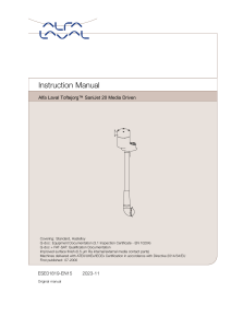 Alfa Laval SaniJet 20 Instruction Manual