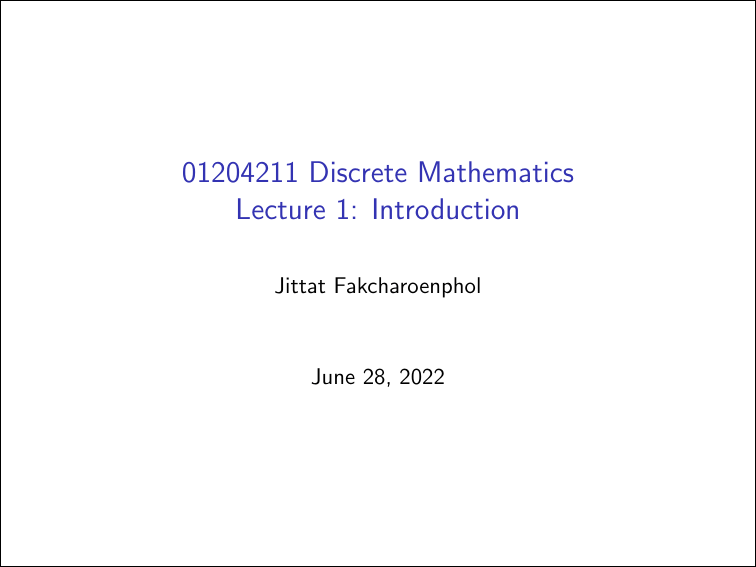 Discrete Mathematics: Introduction to Proofs & Logic