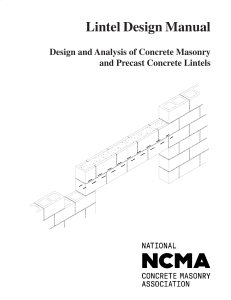 Lintel Design Manual: Concrete Masonry & Precast Concrete Analysis