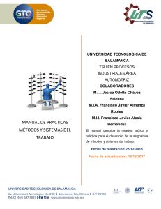 Manual de Pr&aacute;cticas M&eacute;todos y Sistemas del Trabajo