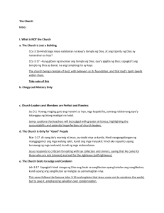 The Church: Nature, Origin, Authority & Misconceptions