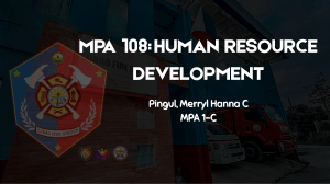 Human Resource Development in Fire Safety: Good Governance