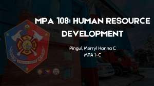 Human Resource Development & Good Governance