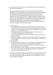 Accounting Standards: Forms, Pros & Cons