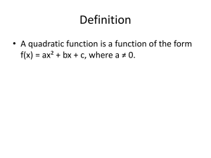 Quadratic Functions: Definition, Properties, and Graphs