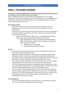 Economics Essays: Globalization, Protectionism, and Environmental Impact
