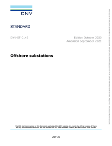 DNV Offshore Substation Standard