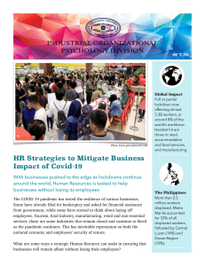 HR Strategies to Mitigate COVID-19 Business Impact & Support Employees