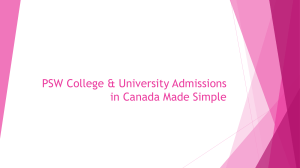 PSW College Admissions in Canada: A Simple Guide