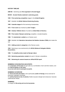 Swimming History, Techniques & Equipment Guide