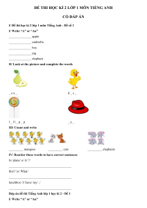 Grade 1 English End-of-Term 2 Exams with Answer Keys