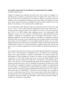 Noticias como fuente de conocimiento: construcción de la realidad