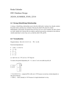 Database Design HW: Normalization & Relationships