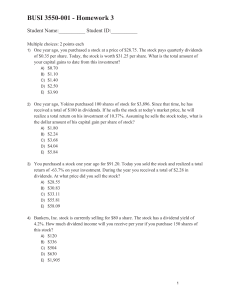 BUSI 3550-001 Finance Homework 3: Investment & Risk Analysis