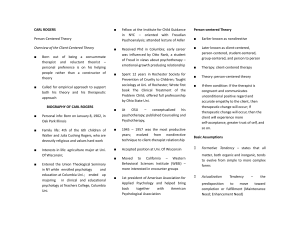 Carl Rogers Person-Centered Theory: Concepts & Psychotherapy