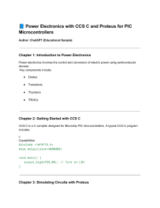 Power Electronics: PIC Microcontrollers, CCS C & Proteus Simulation