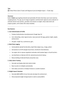 Flutter AI Meal Tracker App Plan