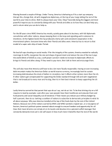 US Foreign Policy & Leadership: A Call for Calm & Responsibility