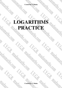 Zeszyt ćwiczeń Logarytmy