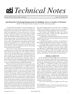 Post-Tensioning Requirements: Force or Tendons in Buildings