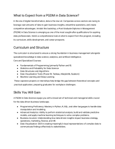 What to Expect from a PGDM in Data Science: Curriculum & Skills