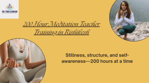 200-Hour Meditation Teacher Training in Rishikesh, India