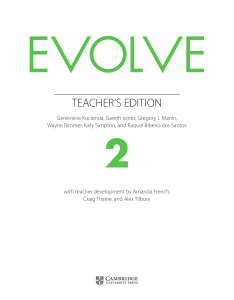 Evolve Teacher's Edition: English Language Learning Resource