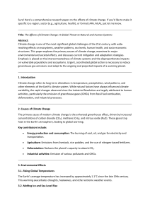 Climate Change Effects: Global Threat to Natural & Human Systems