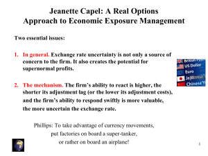 Jeanette Capel: Real Options for Economic Exposure Management