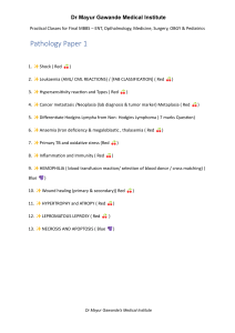 Pathology Practical Class List for MBBS Final Year