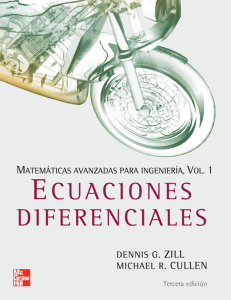 Ecuaciones Diferenciales: Libro de texto de Matem&aacute;ticas Avanzadas