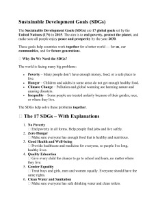 Sustainable Development Goals (SDGs): UN's 17 Global Goals Explained