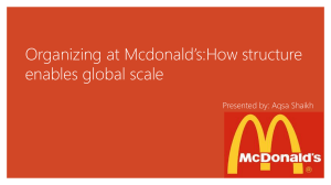 McDonald's Global Scale: Organizational Structure, Strategy & Success