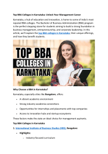 Top BBA Colleges in Karnataka: Your Management Career
