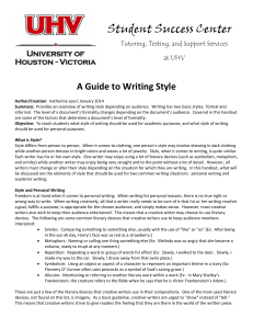 Writing Style Guide: Formal vs. Informal Writing
