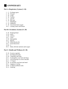 Biology Answer Key: Respiratory, Circulatory Systems & Health