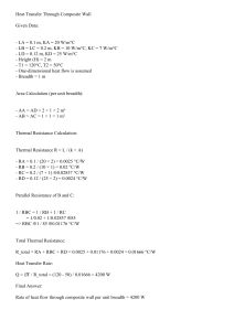 Obliczenia wymiany ciepła przez ścianę złożoną