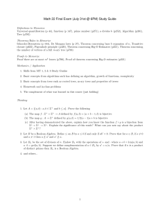 Math 22 Final Exam Study Guide: Discrete Mathematics Concepts