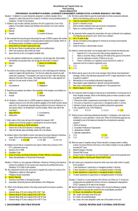 Nursing Licensure Exam Review: Professional Adjustment & Ethics