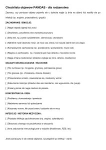 Checklista PANDAS dla rodzenstwa