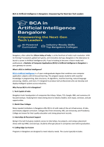 BCA in AI Bangalore: Empower Your Tech Career