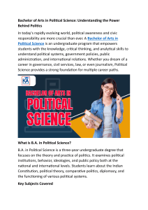BA in Political Science: Career Paths & Course Overview