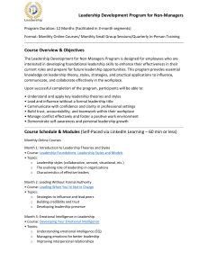 Leadership Development Program for Non-Managers