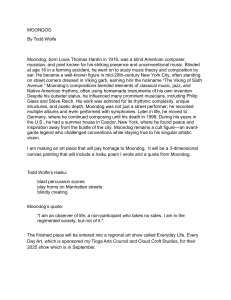 Moondog: Life, Music, and Art Homage by Todd Wolfe