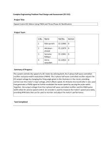 DC Motor Speed Control: PWM & 3-Phase AC Rectification Project Report