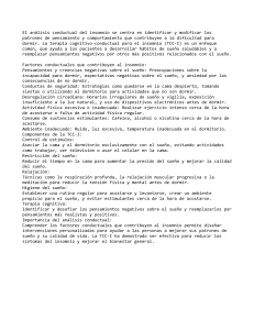 An&aacute;lisis Conductual del Insomnio