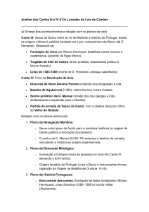 An&aacute;lise dos Cantos III e IV