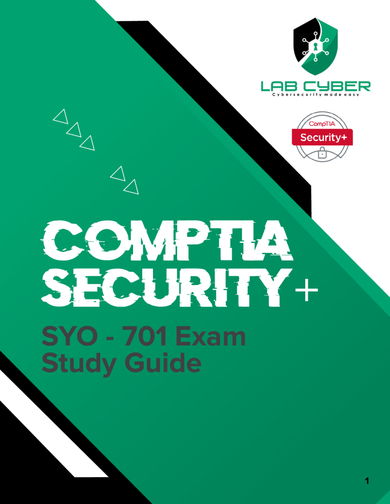 CompTIA Security+ SYO-701 Exam Study Guide | Cybersecurity Concepts